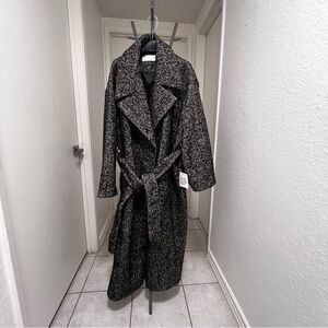 NET ASOS Black and Gray Trench Coat